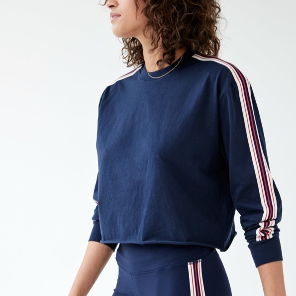 tna Navy Cropped Long Sleeve